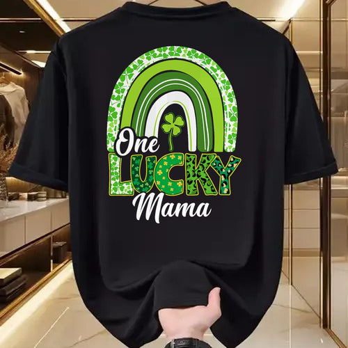 Gift for Mom Shirt, Funny Mom Unisex T-Shirt/Hoodie/Sweatshirt HLT00 - One Lucky Mama St Patrick's Day Mom Shamrock Mother_s Day T-Shirt