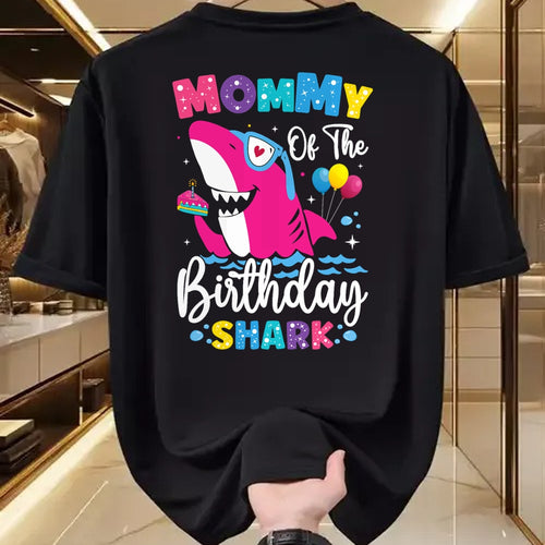 Gift for Mom Shirt, Funny Mom Unisex T-Shirt/Hoodie/Sweatshirt HLT00 - Mommy of the Shark Birthday Mom Matching Family T-Shirt