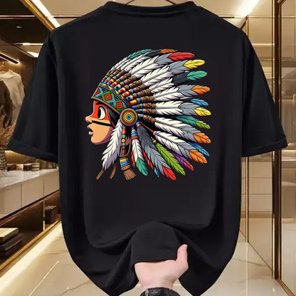 Native American T-Shirts, Vintage Native American Unisex T-Shirt/Hoodie/Sweatshirt HLT00 - Native American Indian Ancestors Headdress Chief kid toddler
