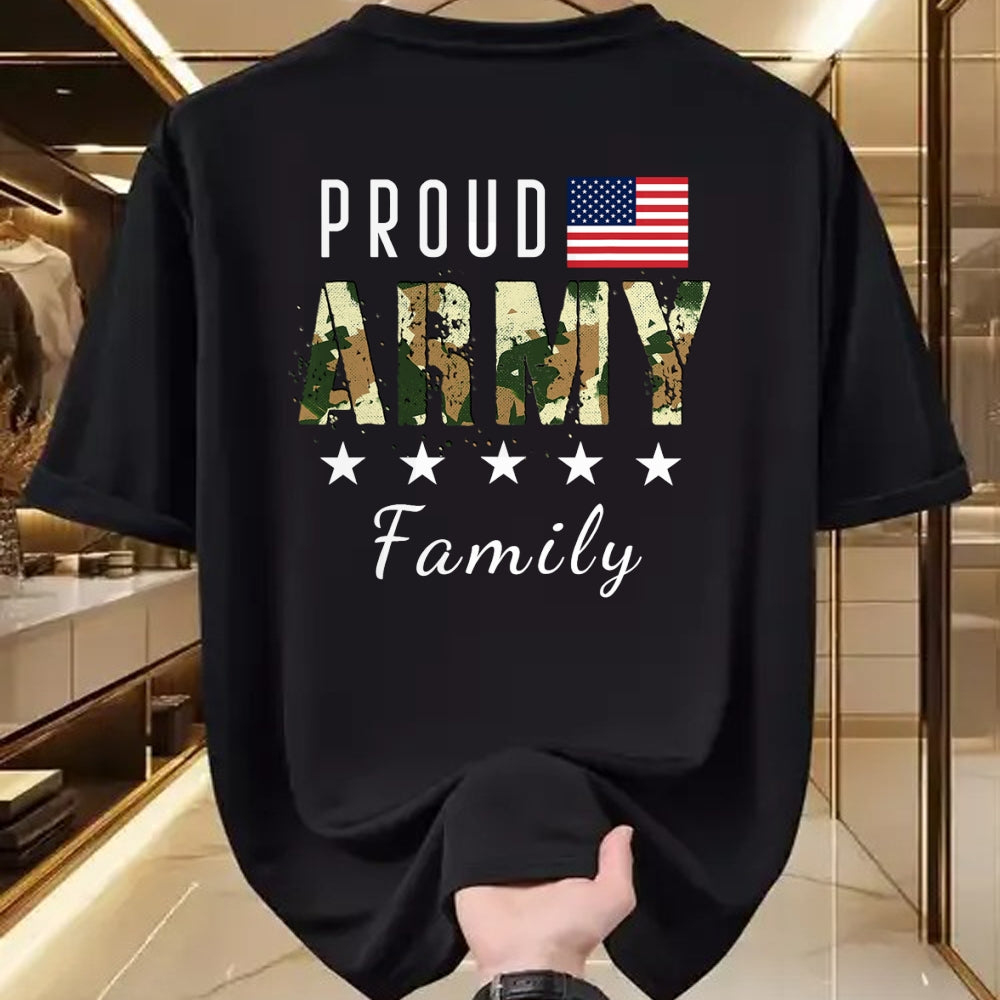Gift for Mom Shirt, Funny Mom Unisex T-Shirt/Hoodie/Sweatshirt HLT00 - Army Graduation Proud Military Family Mom Dad Brother Sister T-Shirt