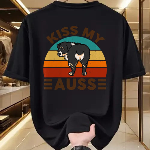 Dog Love Shirt, Dog Lover Gift T-Shirt/Hoodie/Sweatshirt HLT00 - Mini Australian Shepherd Kiss My Auss Funnny Dog Mom Dad T-Shirt