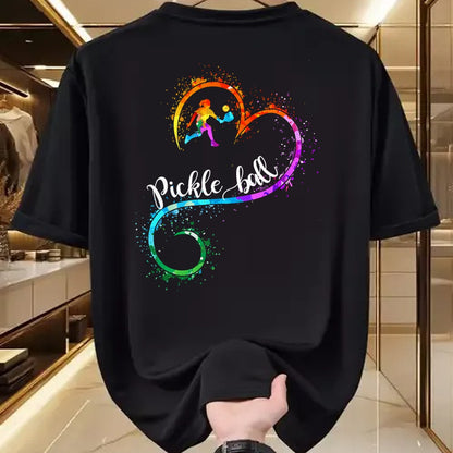 Funny Pickleball Shirt, Pickleball Lover Unisex T-Shirt/Hoodie/Sweatshirt HLT00 - I Love Pickleball Watercolors Funny Pickleball Girl Player T-Shirt