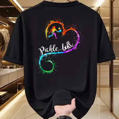 Funny Pickleball Shirt, Pickleball Lover Unisex T-Shirt/Hoodie/Sweatshirt HLT00 - I Love Pickleball Watercolors Funny Pickleball Girl Player T-Shirt