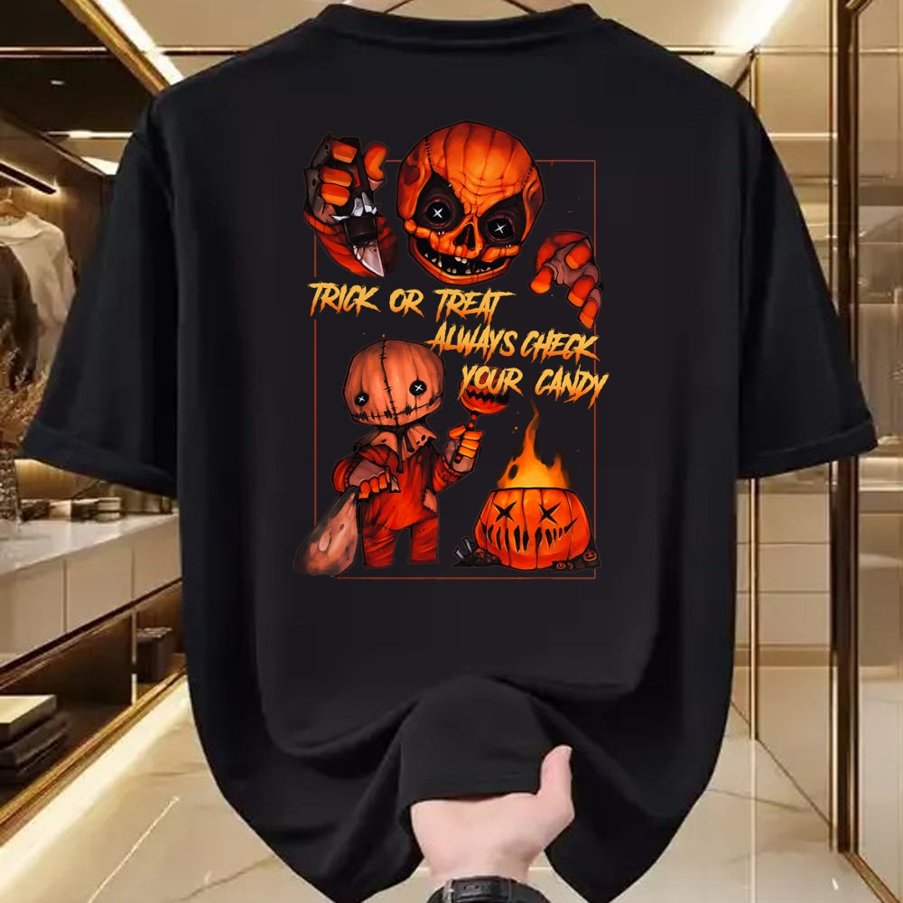 Best Thanksgiving Family Shirt , Funny Thanksgiving UnisexT-Shirt/Hoodie/Sweatshirt HLT00 - Vintage Trick Or Treat Always Check Your Candy, Pumpkin T-Shirt