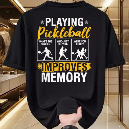 Funny Pickleball Shirt, Pickleball Lover Unisex T-Shirt/Hoodie/Sweatshirt HLT00 - Funny Pickleball Memory Graphic Women Men Pickleball Player Long Sleeve T-Shirt