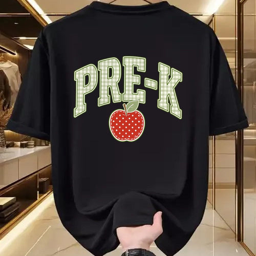 Best Teacher Shirt, Funny Teacher UnisexT-Shirt/Hoodie/Sweatshirt HLT00 - Vintage Pre-K Teacher Team Apple Gingham First Day of School T-Shirt