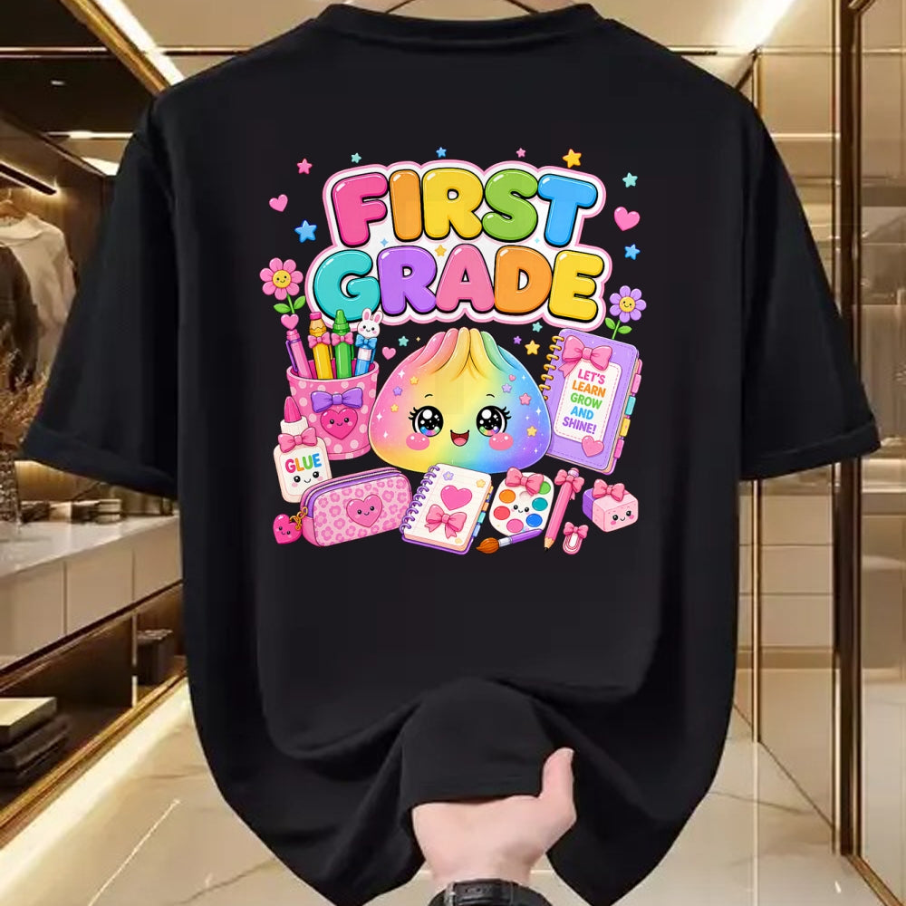 Best Teacher Shirt, Funny Teacher UnisexT-Shirt/Hoodie/Sweatshirt HLT00 - Cute Dumpling 1st First Grade Back to School Girl Teacher T-Shirt