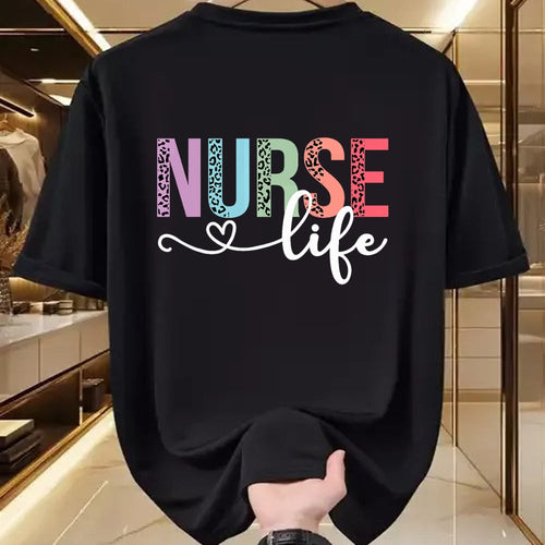 Funny Nurse Shirt, Nurse Unisex T-Shirt/Hoodie/Sweatshirt HLT00 - Women Nurse Life RN LPN CNA Leopard Nurse Week Healthcare T-Shirt