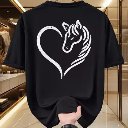 Best Horse Lover Shirt , Funny Horse UnisexT-Shirt/Hoodie/Sweatshirt HLT00 - Heart Horse Cute Love Equestrian Women Girls Kids Teens T-Shirt