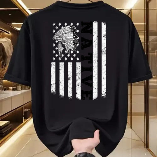Native American T-Shirts, Vintage Native American Unisex T-Shirt/Hoodie/Sweatshirt HLT00 - Native American Flag for Native Americans Orange Day