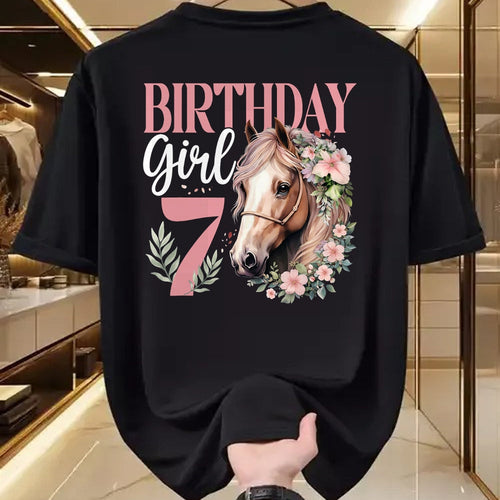 Best Horse Lover Shirt , Funny Horse UnisexT-Shirt/Hoodie/Sweatshirt HLT00 - Kids 7th Birthday 7 Year Old Girl Horses T-Shirt