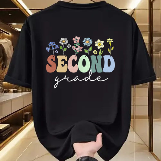 Best Student Shirt, Funny Back To School UnisexT-Shirt/Hoodie/Sweatshirt HLT00 - 2nd Grade Wildflower Floral Back to School Teacher Gift T-Shirt