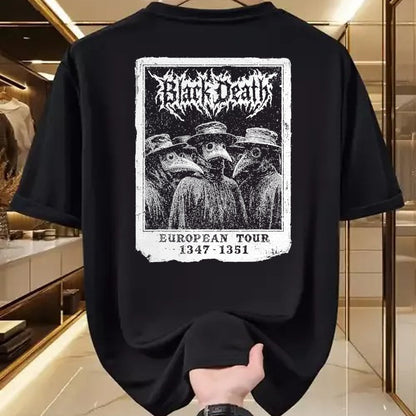 Best Doctor Shirt, Funny Doctor UnisexT-Shirt/Hoodie/Sweatshirt HLT00 - Black Death European Tour  Plague Doctor Fake Band Merch T-Shirt
