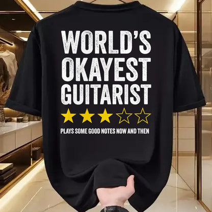 Guitar Lover Shirt, Funny Guitar UnisexT-Shirt/Hoodie/Sweatshirt HLT00 - World_s Okayest Guitar Player Funny Guitarist Musician Tee T-Shirt