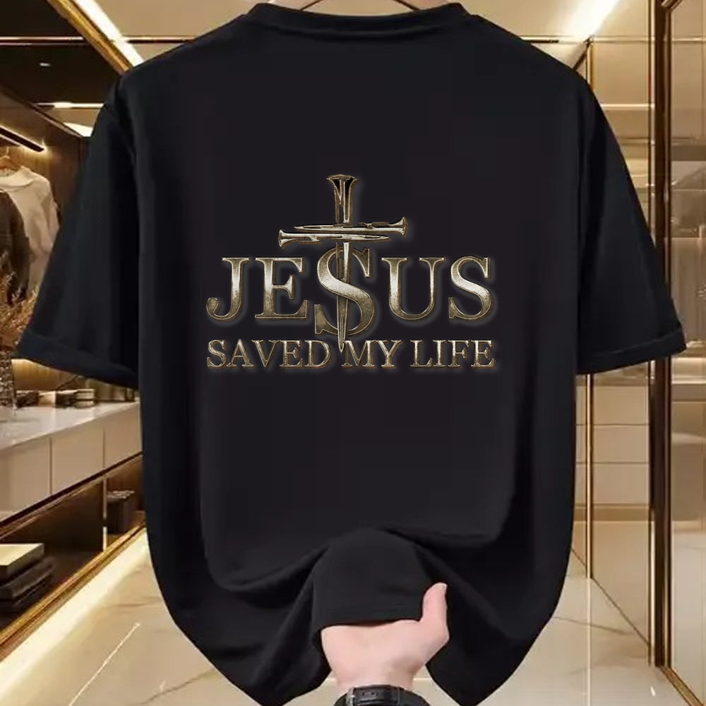 Christian Tee, Christian Faith Unisex T-Shirt/Hoodie/Sweatshirt HLT00 - Jesus Christ Saved My Life Gift For Women Men T-Shirt