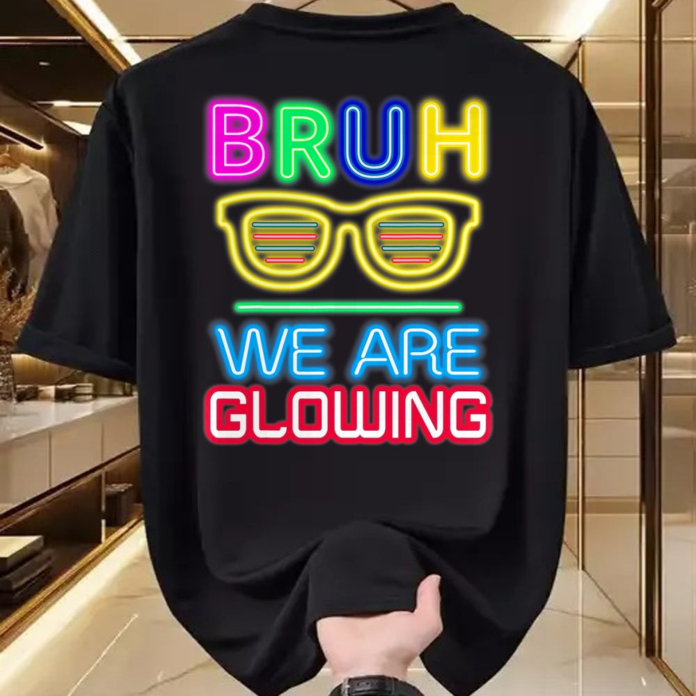 Best Thanksgiving Family Shirt , Funny Thanksgiving UnisexT-Shirt/Hoodie/Sweatshirt HLT00 - Bruh We are Glowing in My Glowing Era Group Team Tie Dye T-Shirt