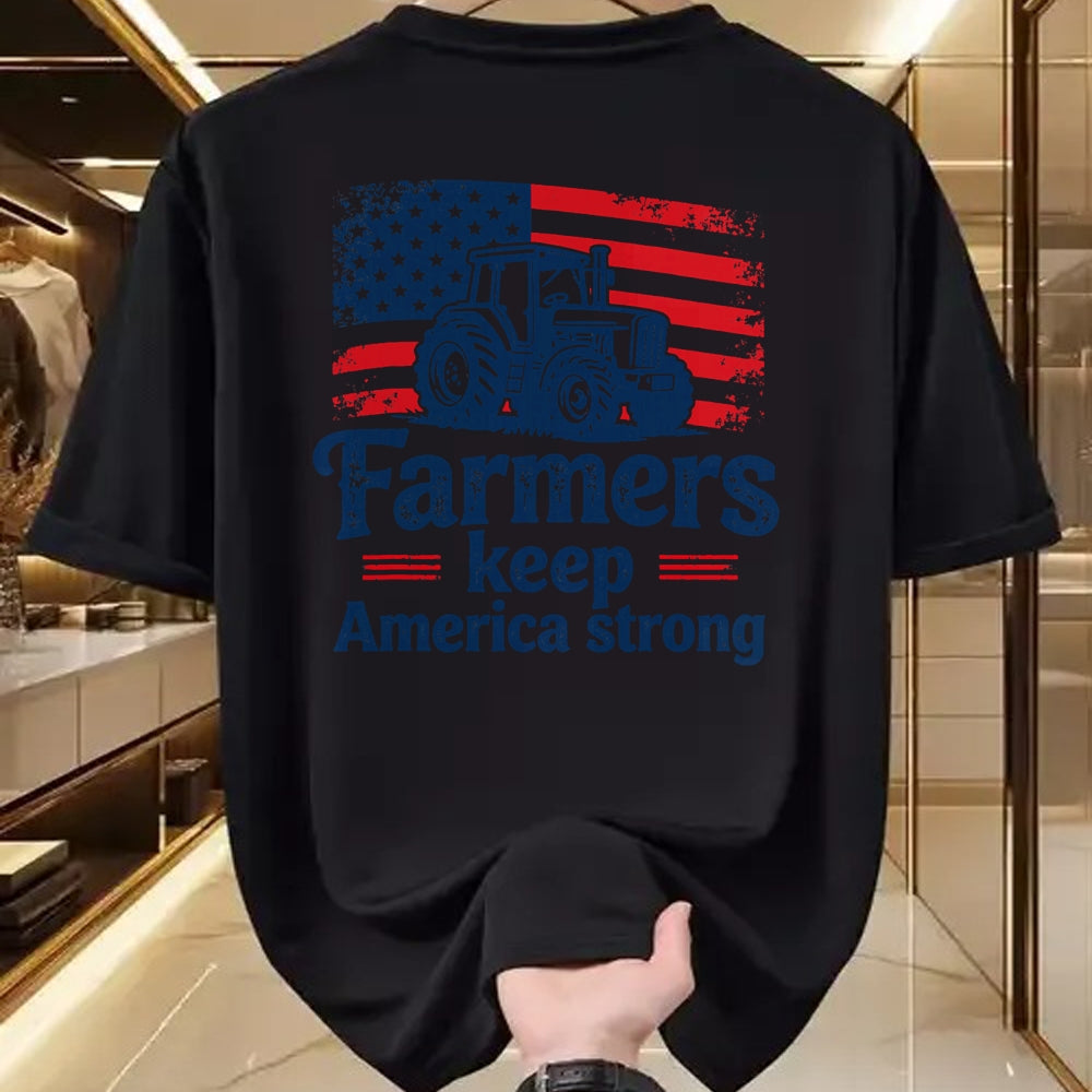 Best Farmer Life Shirt, Funny Farmer UnisexT-Shirt/Hoodie/Sweatshirt HLT00 - Patriotic American Farmer Tractor Farm Life USA Flag Farmer T-Shirt