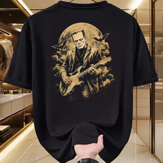 Guitar Lover Shirt, Funny Guitar UnisexT-Shirt/Hoodie/Sweatshirt HLT00 - Frankenstein Guitar Halloween Graphic T-Shirt (1)
