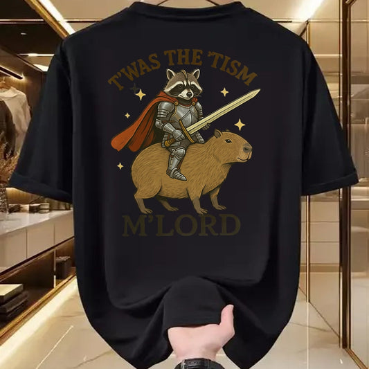 Cute Capybara Shirt, Funny Capybara Unisex T-Shirt/Hoodie/Sweatshirt HLT00 - TWAS The Tism M Lord Funny Raccoon Vintage Capybara Autism T-Shirt