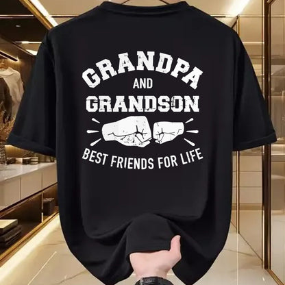 Best Grandpa Shirt, Proud Grandpa Unisex T-Shirt/Hoodie/Sweatshirt HLT00 - Grandpa and grandson friends for life T-Shirt