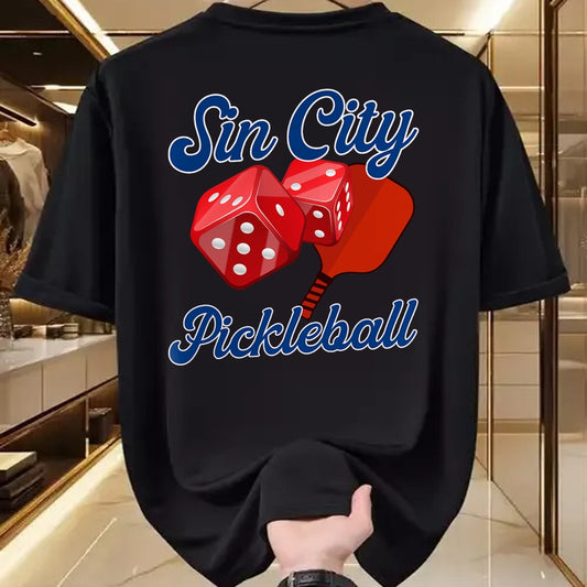 Funny Pickleball Shirt, Pickleball Lover Unisex T-Shirt/Hoodie/Sweatshirt HLT00 - Sin City. Las Vegas Pickleball. Funny Pickleball T-Shirt