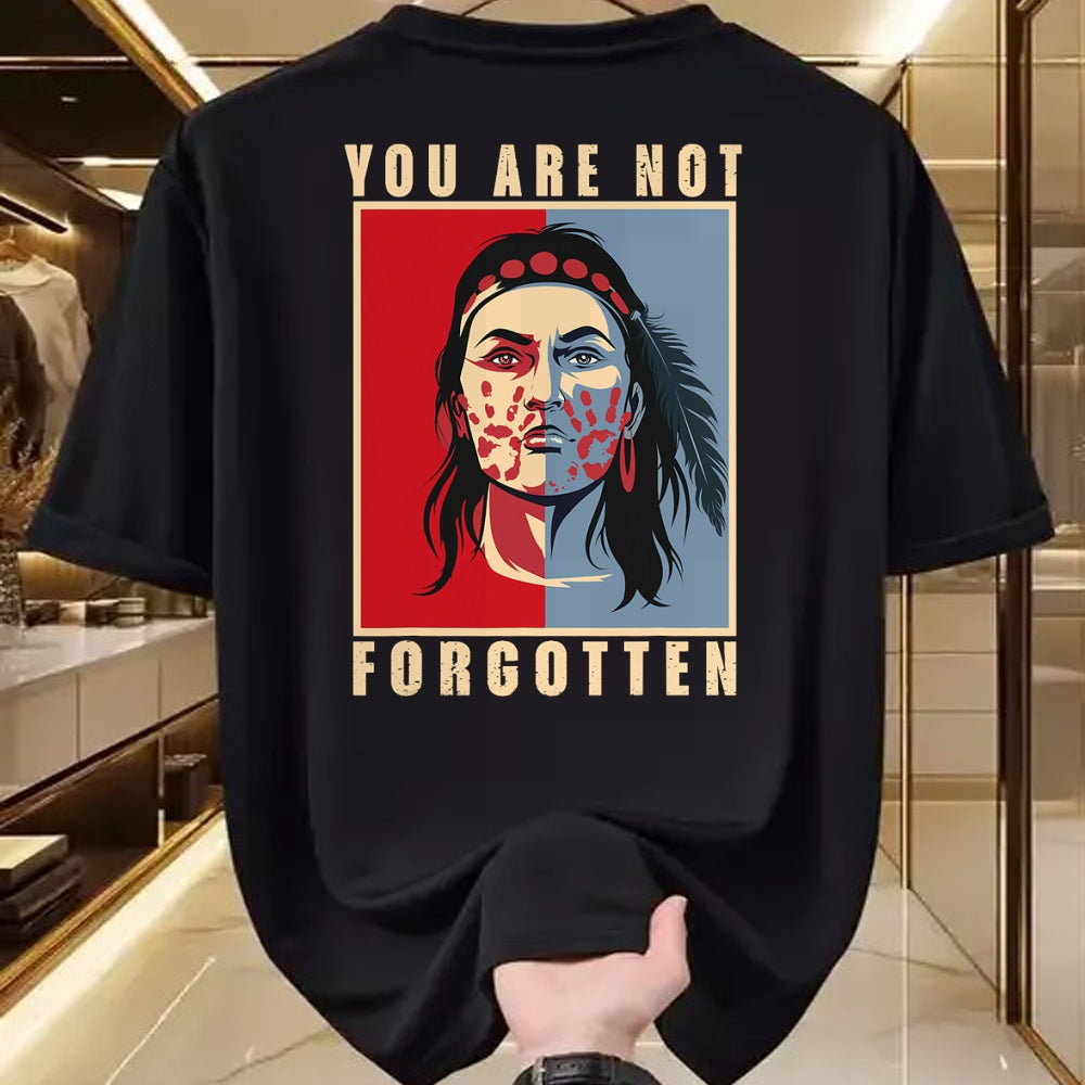 Native American T-Shirts, Vintage Native American Unisex T-Shirt/Hoodie/Sweatshirt HLT00 - You Are Not Forgotten Mmiw Awareness Native American Indian