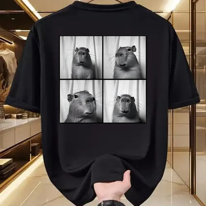 Cute Capybara Shirt, Funny Capybara Unisex T-Shirt/Hoodie/Sweatshirt HLT00 - Capybara Capy Photobooth Quirky Funny Animal T-Shirt