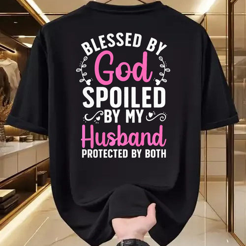 Best Wife Shirt, Wife and Husband Unisex T-Shirt/Hoodie/Sweatshirt HLT00 - Gift for wife T shirt, spoiled wife   Funny Spoiled Wife Art For Women Girls Husband Spoiled Wife Pr (2)
