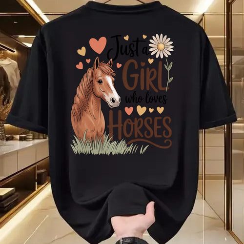 Best Horse Lover Shirt , Funny Horse UnisexT-Shirt/Hoodie/Sweatshirt HLT00 - Horse Riding for Girls Women - Just a Girl Who Loves Horses T-Shirt