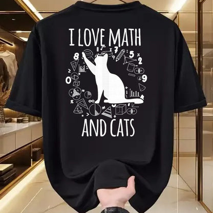 Cat Love Shirt, Funny Cat Lover Gift UnisexT-Shirt/Hoodie/Sweatshirt HLT00 - Math Nerd Math Teacher Cat Lover I Love Math And Cats T-Shirt
