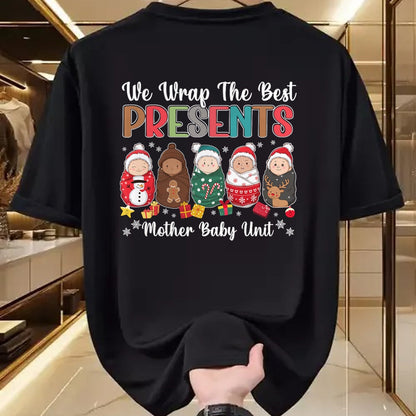 Funny Nurse Shirt, Nurse Unisex T-Shirt/Hoodie/Sweatshirt HLT00 - Mother Baby Nurse Christmas Mom Baby Nursing Groovy T-Shirt (2)