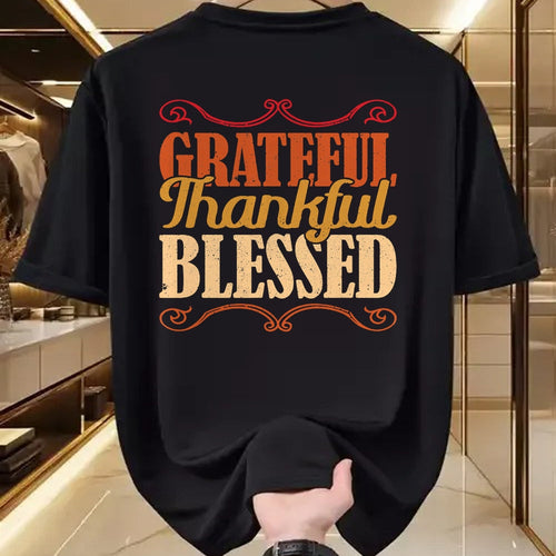Best Thanksgiving Family Shirt , Funny Thanksgiving UnisexT-Shirt/Hoodie/Sweatshirt HLT00 - Grateful Thankful Blessed Thanksgiving T-Shirt