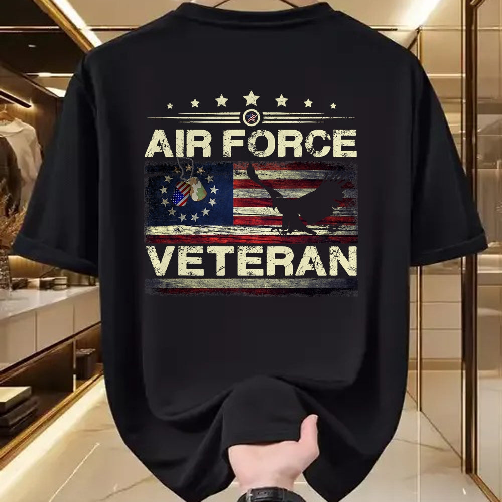 Proud Veteran Shirt, Funny Veteran UnisexT-Shirt/Hoodie/Sweatshirt HLT00 - Veteran US Air Force Tshirt - American Betsy Ross Flag T-Shirt