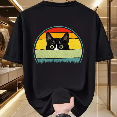 Cat Love Shirt, Funny Cat Lover Gift UnisexT-Shirt/Hoodie/Sweatshirt HLT00 - Tuxedo cat vintage retro cats loves T-Shirt