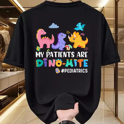 Funny Nurse Shirt, Nurse Unisex T-Shirt/Hoodie/Sweatshirt HLT00 - Pediatric Nurse PEDS Nursing Appreciation Pediatric Dinosaur T-Shirt