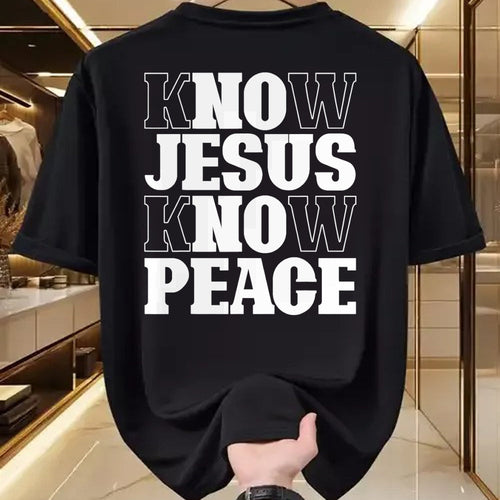 Christian Tee, Christian Faith Unisex T-Shirt/Hoodie/Sweatshirt HLT00 - Know Jesus Know Peace Religion God Church Christian Gifts T-Shirt (1)