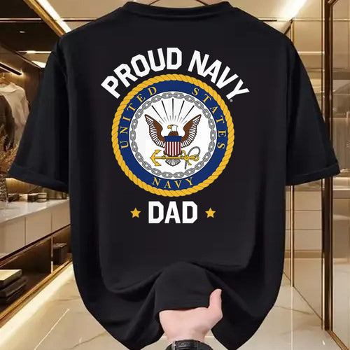 Gift for Dad Shirt, Funny Dad Unisex T-Shirt/Hoodie/Sweatshirt HLT00 – \United States Navy Father_s Day Proud Navy Dad Collegiate T-Shirt