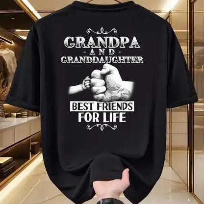 Best Grandpa Shirt, Proud Grandpa Unisex T-Shirt/Hoodie/Sweatshirt HLT00 - Grandpa and Granddaughter Best Friends For Life Matching T-Shirt T-Shirt (1)