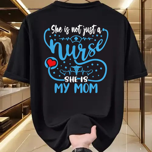 Gift for Mom Shirt, Funny Mom Unisex T-Shirt/Hoodie/Sweatshirt HLT00 - My Mom Is A Nurse Proud Nurse_s Son Daughter RN LPN Family T-Shirt