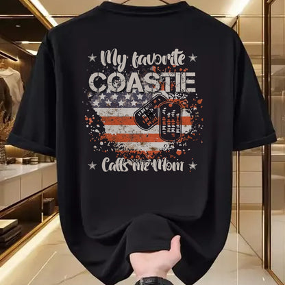 Gift for Mom Shirt, Funny Mom Unisex T-Shirt/Hoodie/Sweatshirt HLT00 - My Favorite Coastie Calls Me Mom Proud Coast Guard Mom T-Shirt