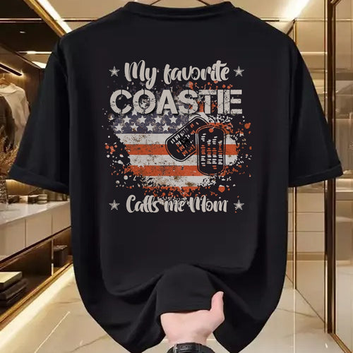 Gift for Mom Shirt, Funny Mom Unisex T-Shirt/Hoodie/Sweatshirt HLT00 - My Favorite Coastie Calls Me Mom Proud Coast Guard Mom T-Shirt