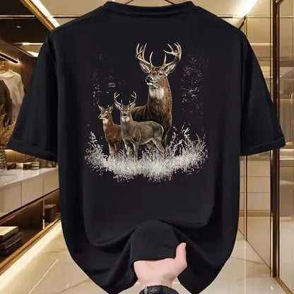 Funny Hunting Shirt, Gift For Hunting Lover Unisex T-Shirt/Hoodie/Sweatshirt HLT00 - Deer Forest Nature Lover Vintage Deer Hunting Hunter T-Shirt, Men, Black, 3X-Large