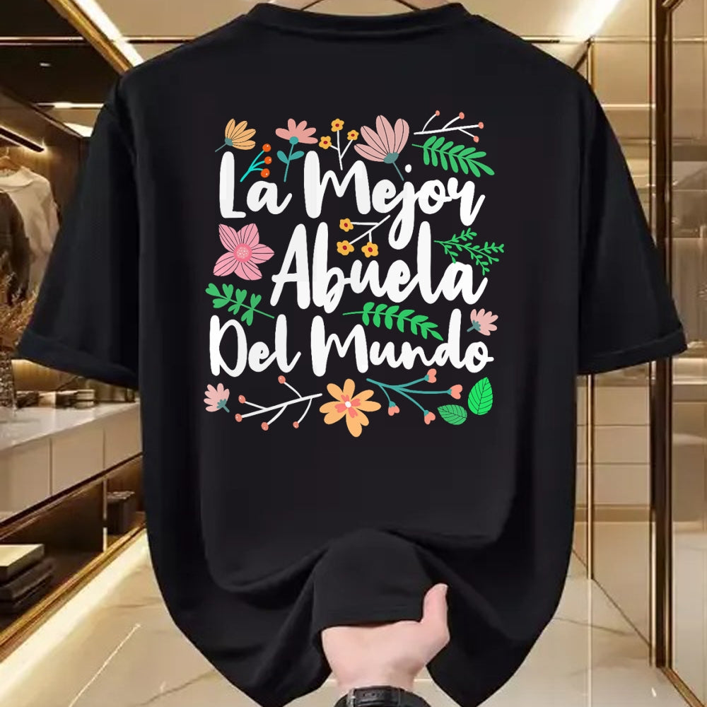 Best Grandma Shirt, Proud Grandma Unisex T-Shirt/Hoodie/Sweatshirt HLT00 - Womens La Mejor Abuela del Mundo Funny Mexican Grandma T-Shirt