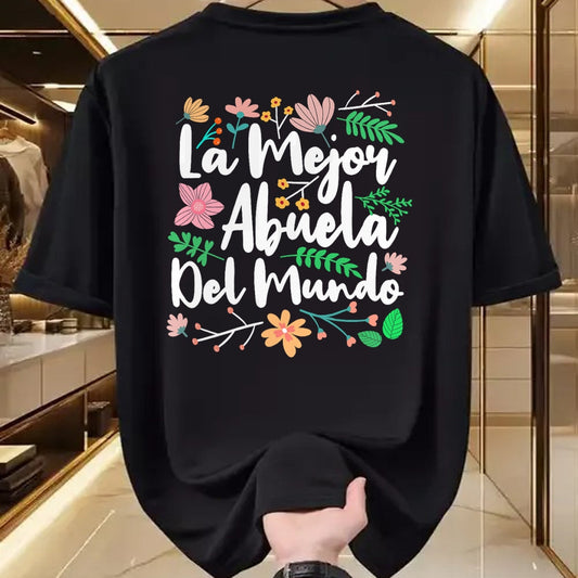 Best Grandma Shirt, Proud Grandma Unisex T-Shirt/Hoodie/Sweatshirt HLT00 - Womens La Mejor Abuela del Mundo Funny Mexican Grandma T-Shirt