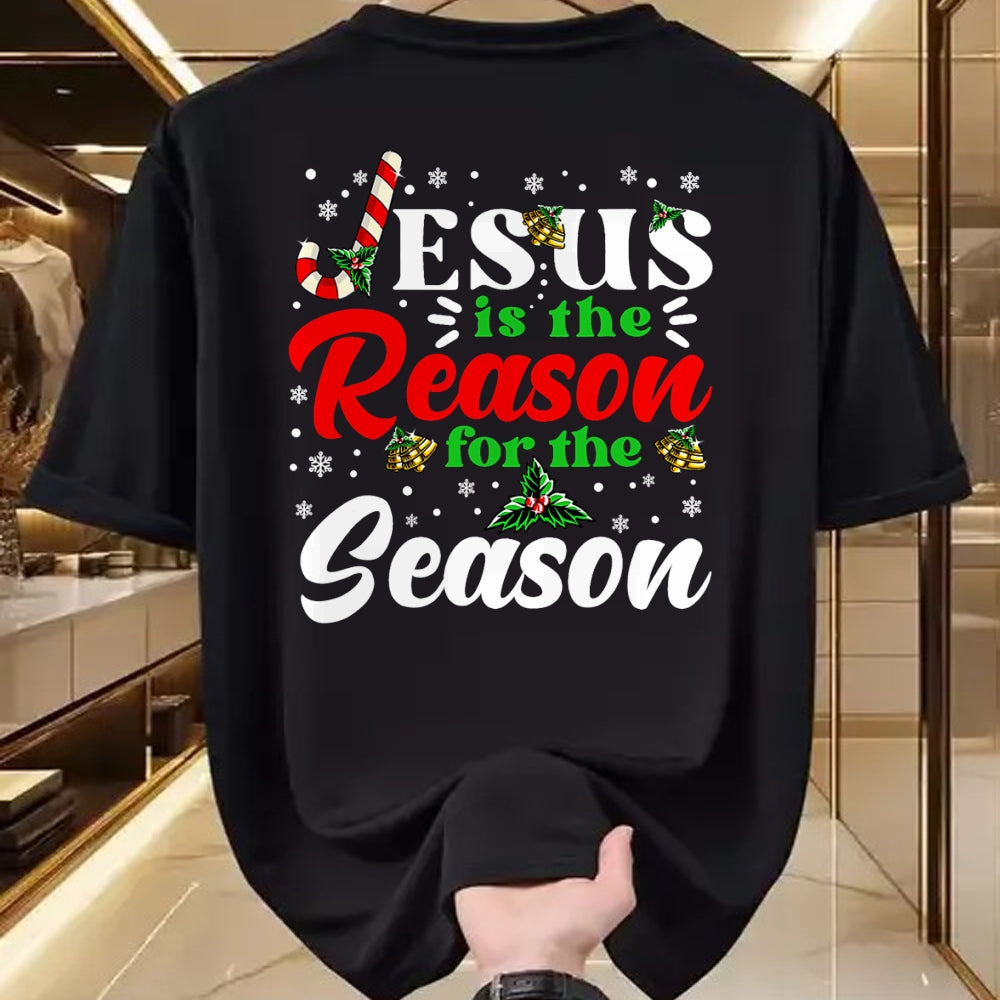 Christian Tee, Christian Faith Unisex T-Shirt/Hoodie/Sweatshirt HLT00 - Jesus Is The Reason For The Season Christmas X Mas Christian T-Shirt