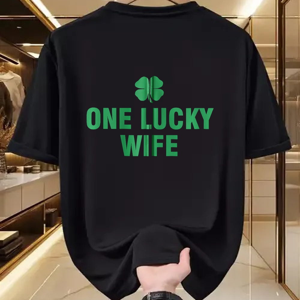 Best Wife Shirt, Wife and Husband Unisex T-Shirt/Hoodie/Sweatshirt HLT00 - Gift for wife T shirt, lucky wife   One Lucky Wife Zip Hoodie