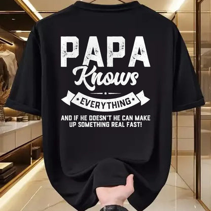 Best Grandpa Shirt, Proud Grandpa Unisex T-Shirt/Hoodie/Sweatshirt HLT00 - Papa Knows Everything 60th Gift Funny Father's Day T-Shirt