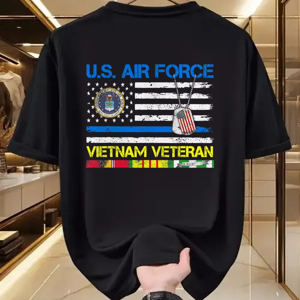 Proud Veteran Shirt, Funny Veteran UnisexT-Shirt/Hoodie/Sweatshirt HLT00 - Men U.S Air Force Vietnam Veteran, USAF Veteran Flag Vintage T-Shirt