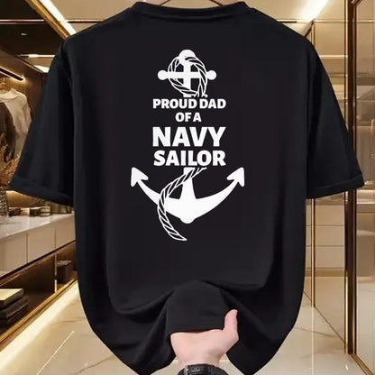 Gift for Dad Shirt, Funny Dad Unisex T-Shirt/Hoodie/Sweatshirt HLT00 – Proud Dad of a Navy Sailor T-Shirt