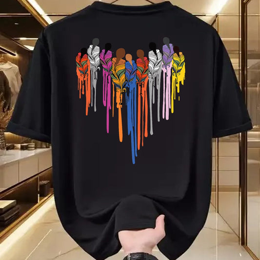 Native American T-Shirts, Vintage Native American Unisex T-Shirt/Hoodie/Sweatshirt HLT00 - Women Heart Shape Watercolor Native American Heritage Month (1)